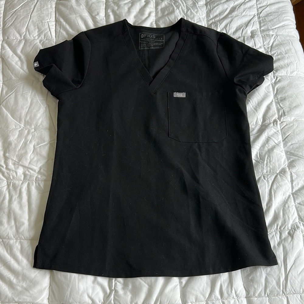 Figs Black Short Sleeve Tee
